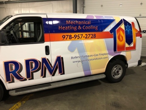 RPM Heating & Cooling service van